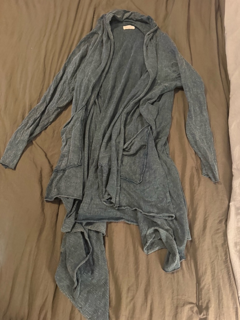 Lightweight green Open-Front Women's Cardigan